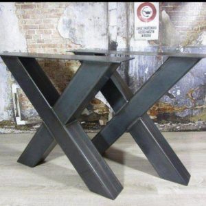 Kaki Meja Besi "X"